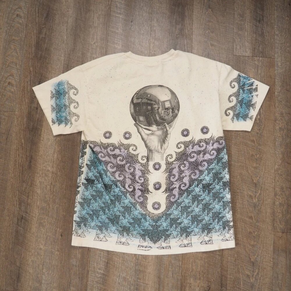Vintage Andazia MC Escher Single Stitched Hand Reflecting Sphere All Over Print - Picture 4 of 6